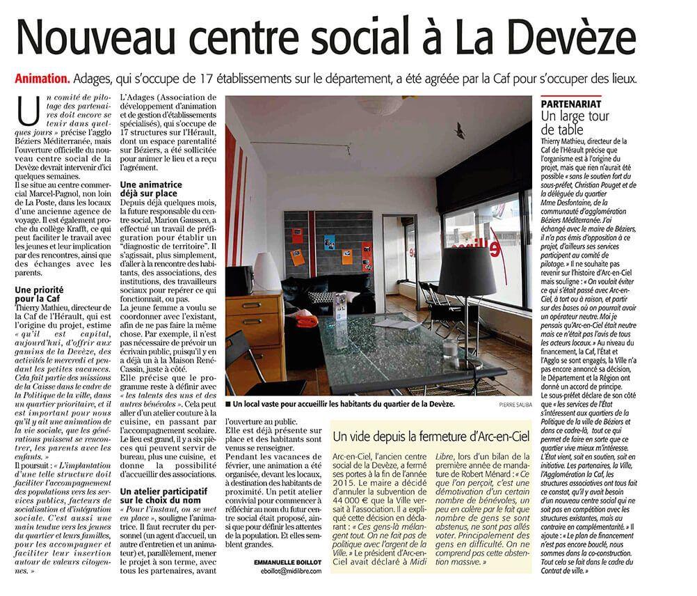 Nouveau centre social à la Devèze - Béziers 1