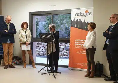 Inauguration de la Séranne EEAP Coste Rousse, Monsieur Hoibian, Mme Ardebili, Mme Fassio, Mme Beaulieu et Monsieur Pascal