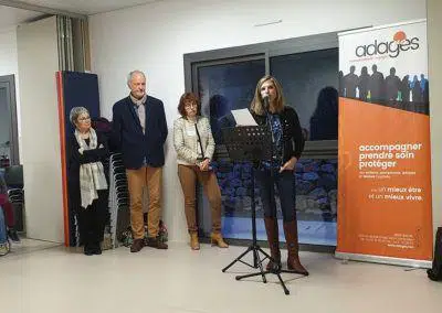 Inauguration de la Séranne EEAP Coste Rousse, Mme Fassio, Monsieur Hoibian, Mme Ardebili et Mme Ploye